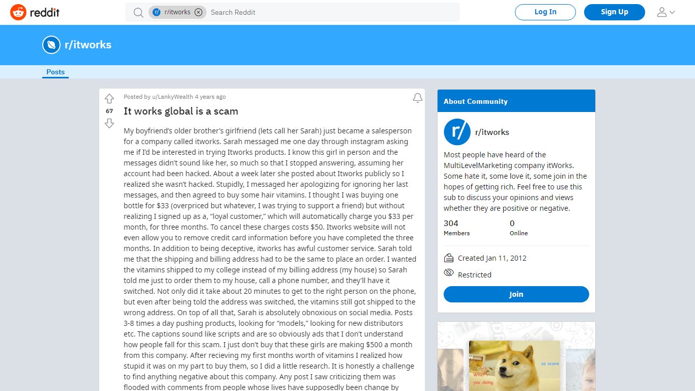 It works global is a scam : itworks - reddit
